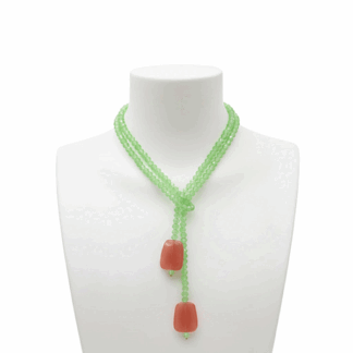 collar verde cristal