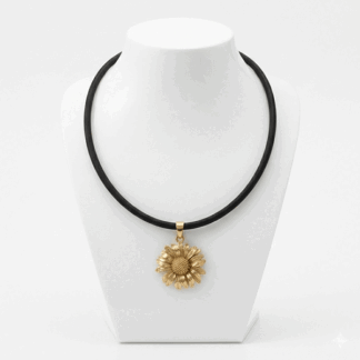 Gargantilla Caucho con Girasol